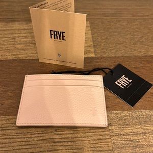 Pale pink leather Frye card case